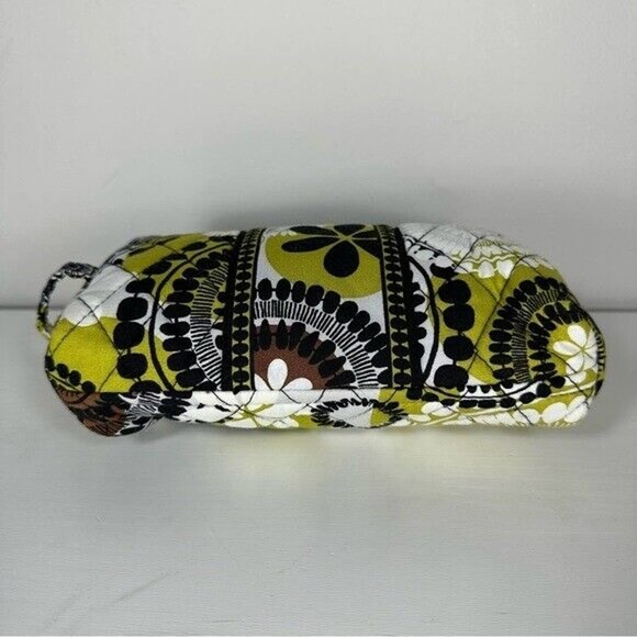 EUCVera Bradley Cocoa Moss Medium Zip Cosmetic Bag Lined Make-up Toiletries Case - Picture 5 of 9